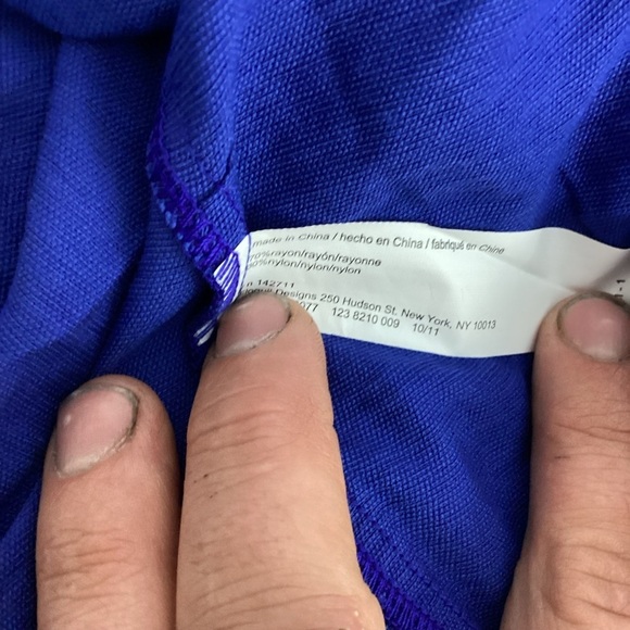 Eloquii Puff Sleeve Cutout Back Mini Dress Blue Size 14/16 - Picture 7 of 7